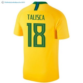 Maillot Brésil Domicile Talisca 2018 Jaune Maillot Brésil Domicile Talisca 2018 Jaune
