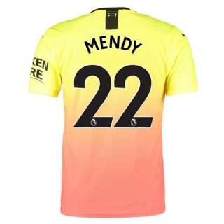 Maillot Manchester City NO.22 Mendy Third 2019 2020 Orange