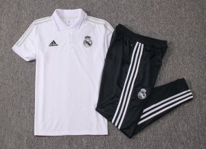 Polo Ensemble Complet Real Madrid 2018 2019 Blanc Bleu