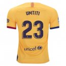 Maillot Barcelona NO.23 Umtiti Exterieur 2019 2020 Jaune