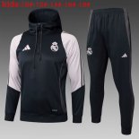 Enfant Sweat Shirt Capuche Real Madrid 2025-2026 Noir Rose