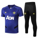 Entrainement Manchester United Ensemble Complet 2019 2020 Bleu