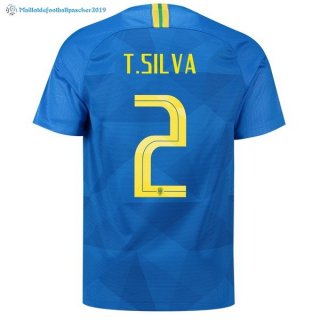 Maillot Brésil Exterieur T.Silva 2018 Bleu Maillot Brésil Exterieur T.Silva 2018 Bleu