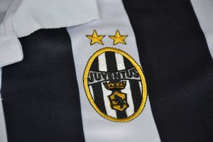 Maillot Juventus Domicile ML Retro 1999 2000 Noir Blanc