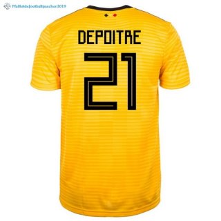 Maillot Belgica Exterieur Depoitre 2018 Jaune Maillot Belgica Exterieur Depoitre 2018 Jaune