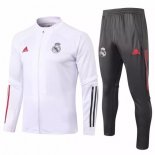 Survetement Real Madrid 2020 2021 Blanc Gris Rouge