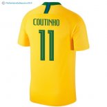 Maillot Brésil Domicile Coutinho 2018 Jaune