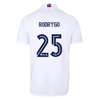 Maillot Real Madrid Domicile NO.25 Rodrygo 2020 2021 Blanc Maillot Real Madrid Domicile NO.25 Rodrygo 2020 2021 Blanc