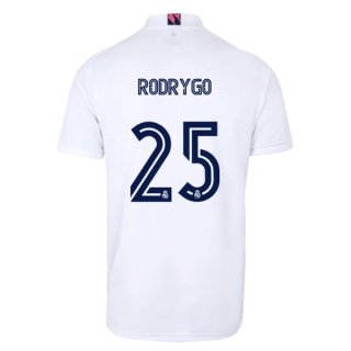 Maillot Real Madrid Domicile NO.25 Rodrygo 2020 2021 Blanc