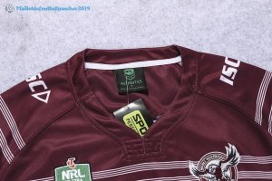 Maillot Rugby Manly Sea Eagles Domicile 2017 2018 Rouge