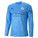 Thailande Maillot Manchester City Domicile ML 2020 2021 Bleu