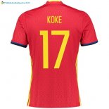 Maillot Espagne Domicile Koke 2016