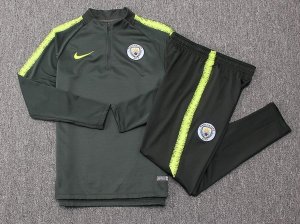 Survetement Manchester City 2018 2019 Vert Noir