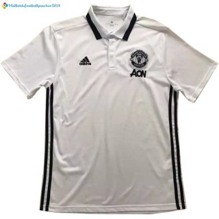 Polo Manchester United 2017 2018 Blanc