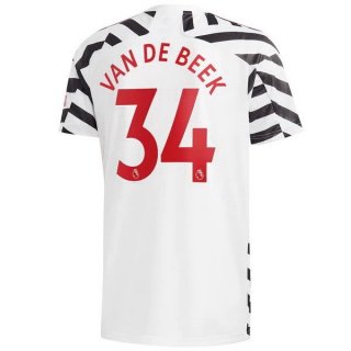 Maillot Manchester United NO.34 Van De Beek Third 2020 2021 Blanc Maillot Manchester United NO.34 Van De Beek Third 2020 2021 Blanc