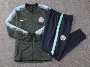 Survetement Manchester City 2018 2019 Vert Bleu