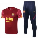 Entrainement Barcelona Ensemble Complet 2020 2021 Rouge Jaune