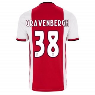 Maillot Ajax Domicile Gravenberch 2019 2020 Rouge Maillot Ajax Domicile Gravenberch 2019 2020 Rouge