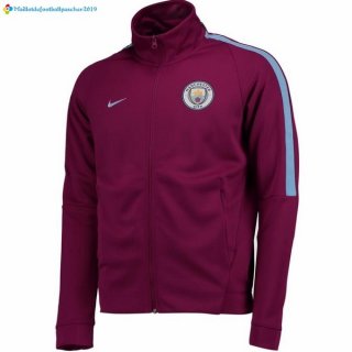 Veste Manchester City 2017 2018 Rouge Marine Veste Manchester City 2017 2018 Rouge Marine