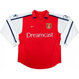 Maillot Arsenal Domicile ML Retro 2000 Rouge Maillot Arsenal Domicile ML Retro 2000 Rouge