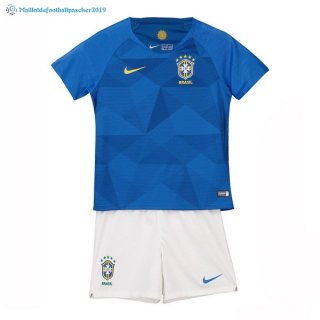 Maillot Brésil Exterieur Enfant 2018 Bleu