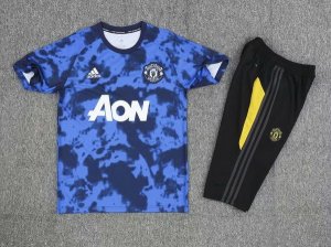 Entrainement Manchester United Ensemble Complet 2019 2020 Bleu Noir