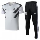 Entrainement Real Madrid Ensemble Complet 2018 2019 Blanc Gris