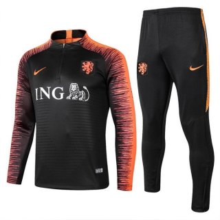 Survetement Pays-Bas 2018 Orange Noir Survetement Pays-Bas 2018 Orange Noir