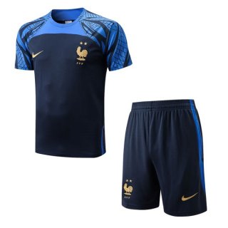 Maillot Entrainement France Ensemble Complet 2022 2023 Bleu