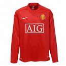 Maillot Manchester United Domicile ML Retro 2007 2008 Rouge