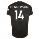 Maillot Liverpool NO.14 Henderson Third 2019 2020 Noir