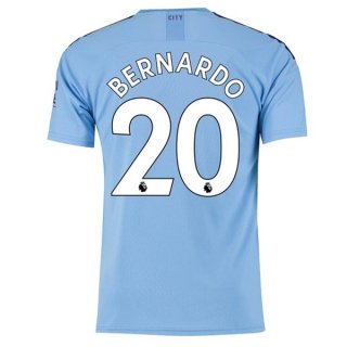 Maillot Manchester City NO.20 Bernardo Domicile 2019 2020 Bleu