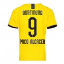 Thailande Maillot Borussia Dortmund NO.9 Paco Alcacer Domicile 2019 2020 Jaune