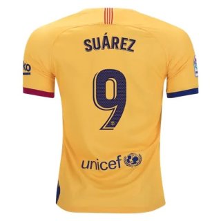 Maillot Barcelona NO.9 Suarez Exterieur 2019 2020 Jaune