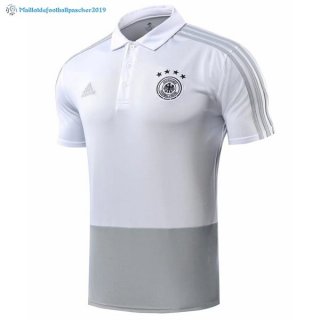 Polo Allemagne 2018 Gris Blanc Polo Allemagne 2018 Gris Blanc