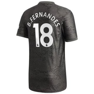 Maillot Manchester United NO.18 B. Fernandes Exterieur 2020 2021 Noir Maillot Manchester United NO.18 B. Fernandes Exterieur 2020 2021 Noir