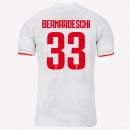 Maillot Juventus NO.33 Bernaroeschi Exterieur 2019 2020 Gris Blanc