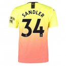 Maillot Manchester City NO.34 Sandler Third 2019 2020 Orange