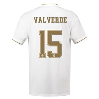 Maillot Real Madrid NO.15 Valverde Domicile 2019 2020 Blanc