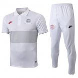 Polo Paris Saint Germain Ensemble Complet 2019 2020 Blanc Gris