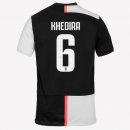 Maillot Juventus NO.6 Khedira Domicile 2019 2020 Blanc Noir