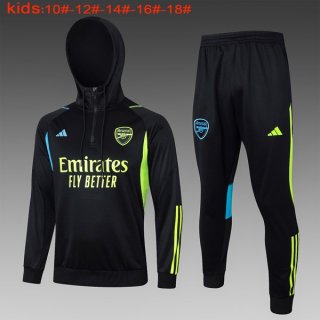 Enfant Sweat Shirt Capuche Arsenal 2024 Noir 2 Enfant Sweat Shirt Capuche Arsenal 2024 Noir 2