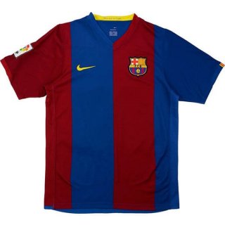 Maillot Barcelona Domicile Retro 2006 2007 Bleu Rouge