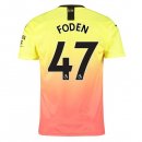 Maillot Manchester City NO.47 Foden Third 2019 2020 Orange