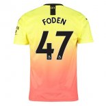 Maillot Manchester City NO.47 Foden Third 2019 2020 Orange
