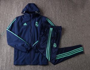 Coupe Vent Ensemble Complet Real Madrid 2019 2020 Bleu Vert