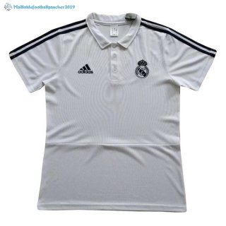 Polo Real Madrid 2017 2018 Blanc Noir Blanc