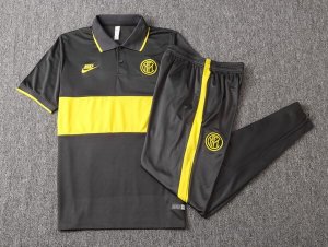 Polo Inter Milan Ensemble Complet 2019 2020 Gris Jaune