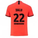 JORDAN Maillot Paris Saint Germain NO.22 Diallo Exterieur 2019 2020 Orange