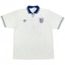 Thailande Maillot Angleterre Replica Domicile Retro 1990 Blanc